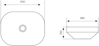 Раковина накладная Aquanet Elegant-2 326057 50 см белый
